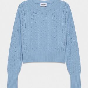 Aritzia Sunday Best Blue Cable Knit Sweater